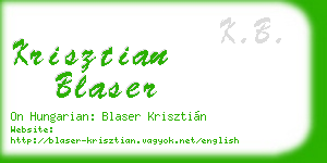 krisztian blaser business card